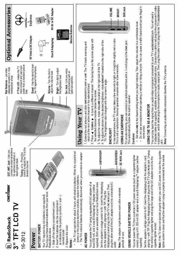 Radio Shack Flat Panel Television 16-3012-page_pdf